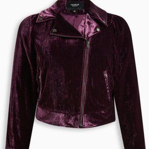 TORRID VELVET MOTO JACKET 30W OR TORRID SIZE 6 NWT